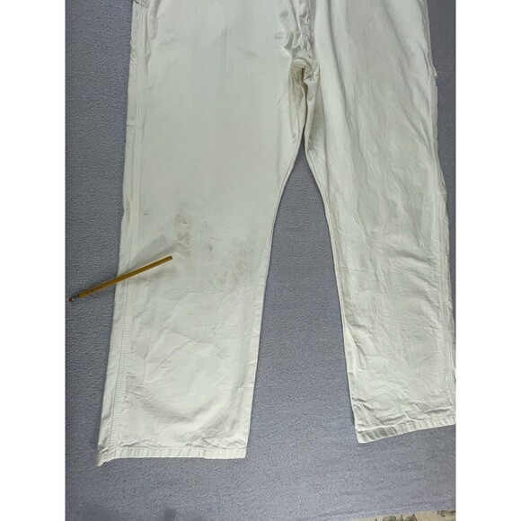 Dickies Classic Y2K Painters Pants Men’s Size 44x32 White Straight Leg Pockets - Picture 15 of 16